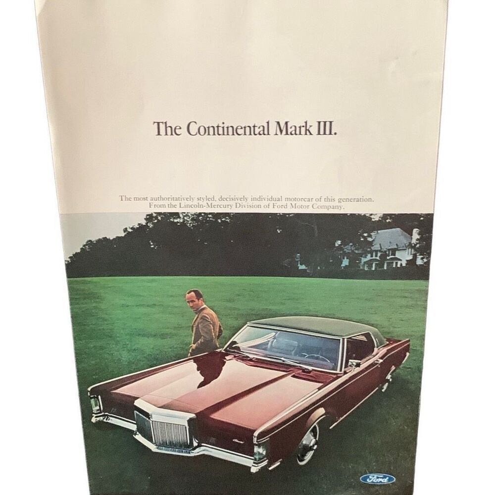 Vintage 1968 Continental Mark III Hardtop Ad Advertisement